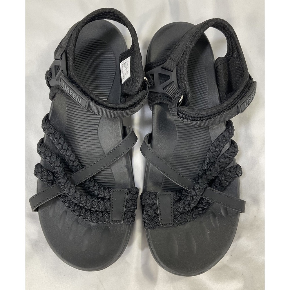 UBFEN Women Sz 39EU/8.5US Gray Braided Hiking Comfort Sport Sandals Arch Support
